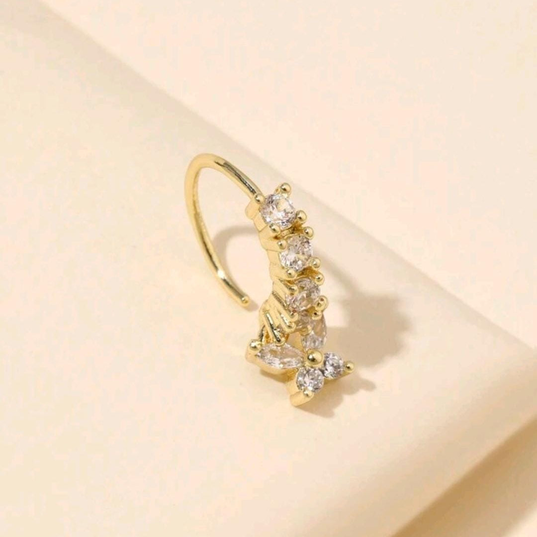 Butterfly Hanging Nose Ring (For Pierced Nose)