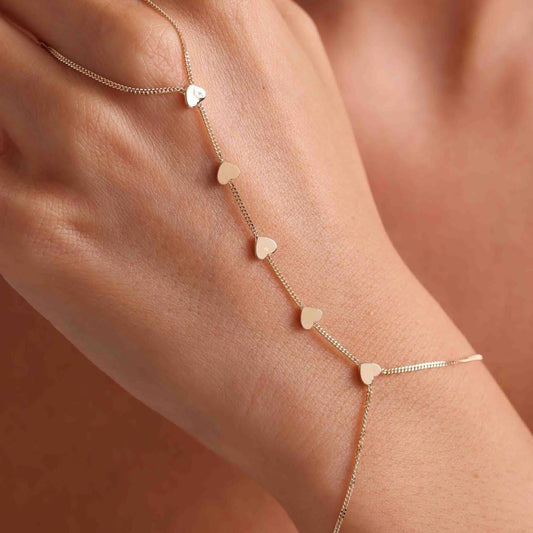Premium Heart Hand Chain