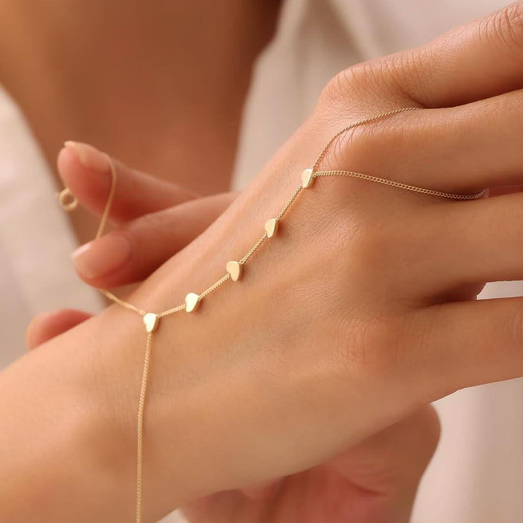 Premium Heart Hand Chain
