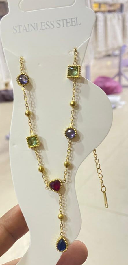 Multi-stones Anklet