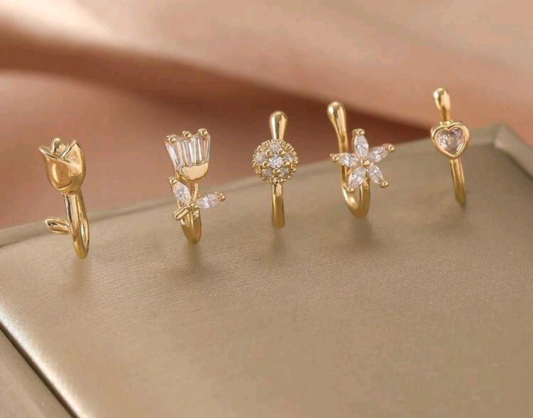 Nose Studs Pack (5 Nose Clips)