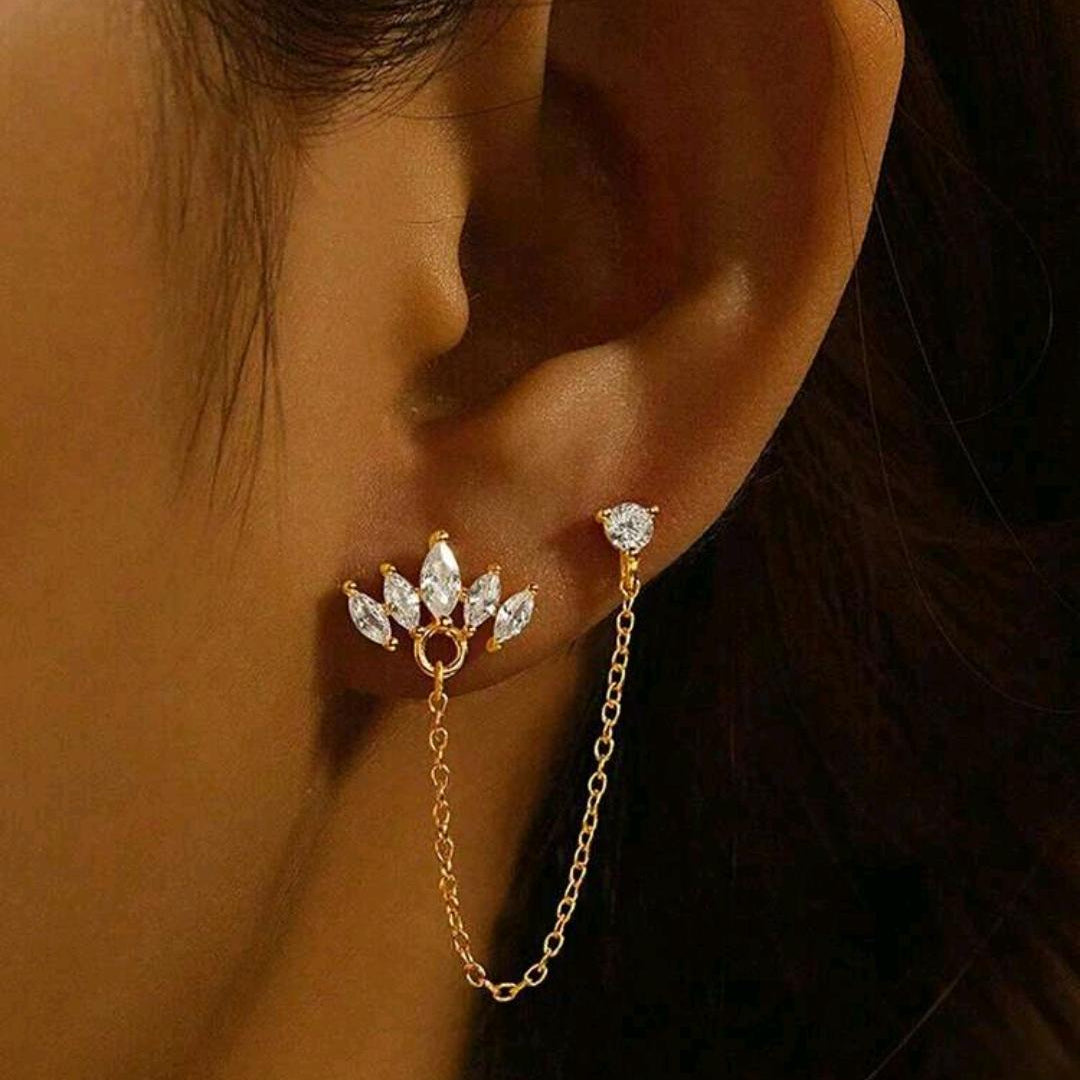 Premium Double Ear Studs (Pair)