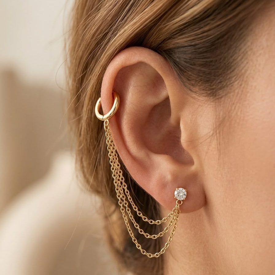 Premium Double Ear Hoops (Pair)