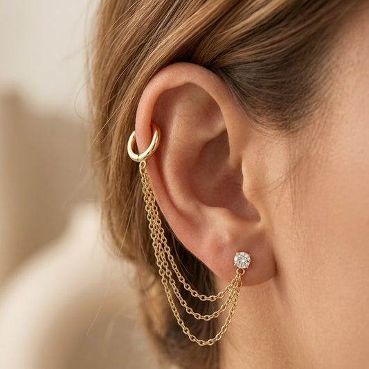 Premium Double Ear Hoops (Pair)