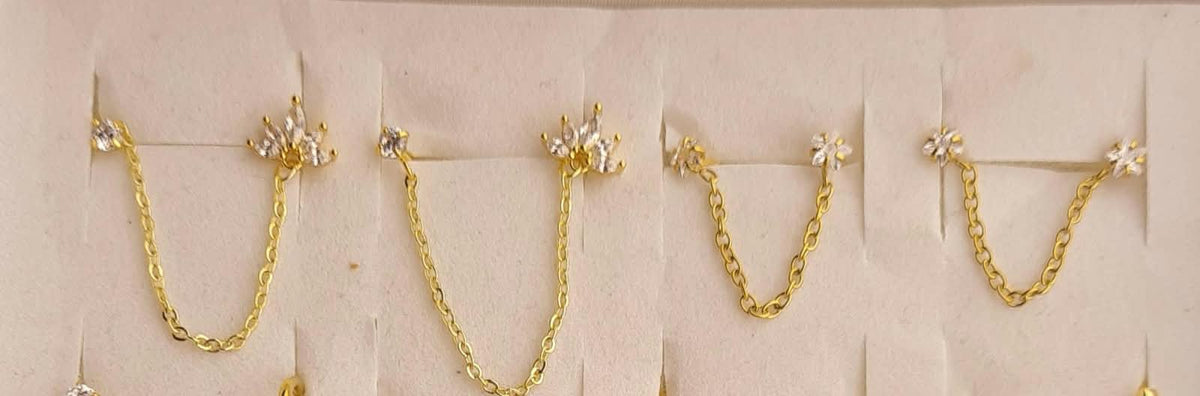 Premium Double Ear Studs (Pair)