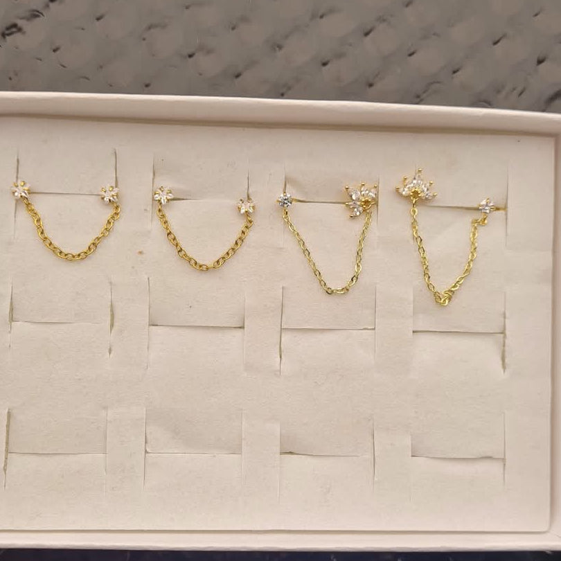 Premium Double Ear Studs (Pair)
