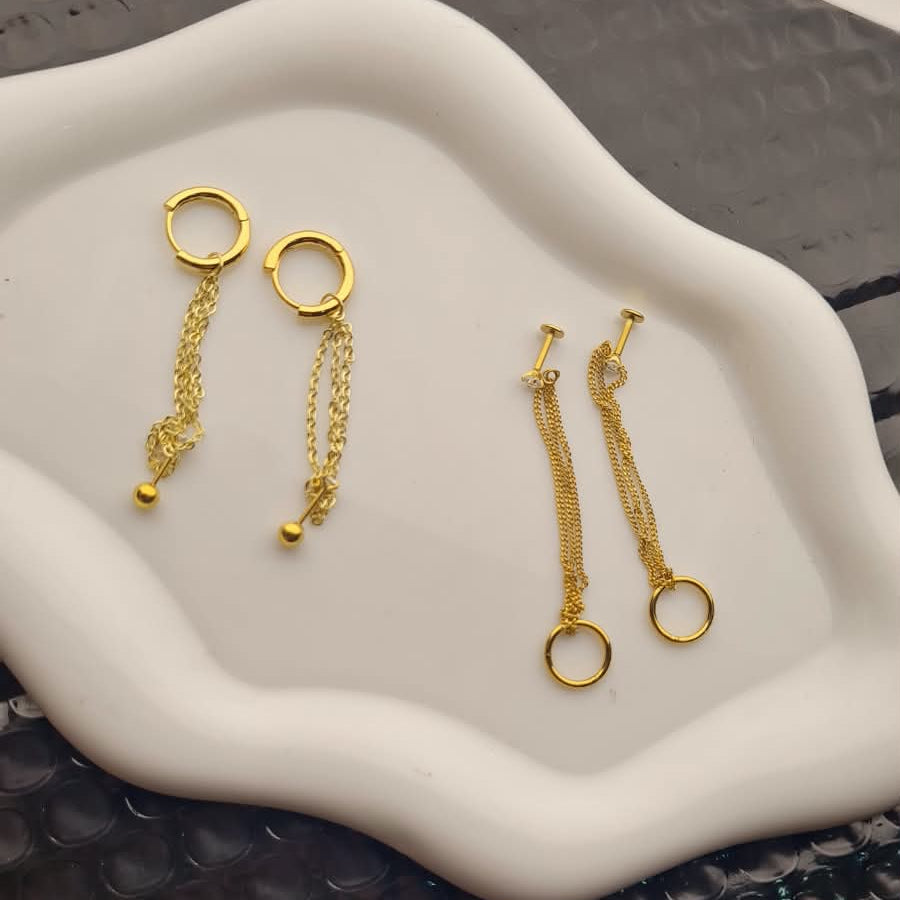 Premium Double Ear Hoops (Pair)