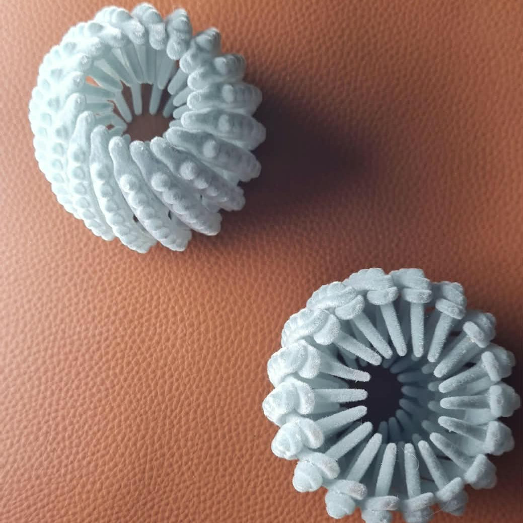 Velvet Bird's Nest Claw Clip (Pack of 2)