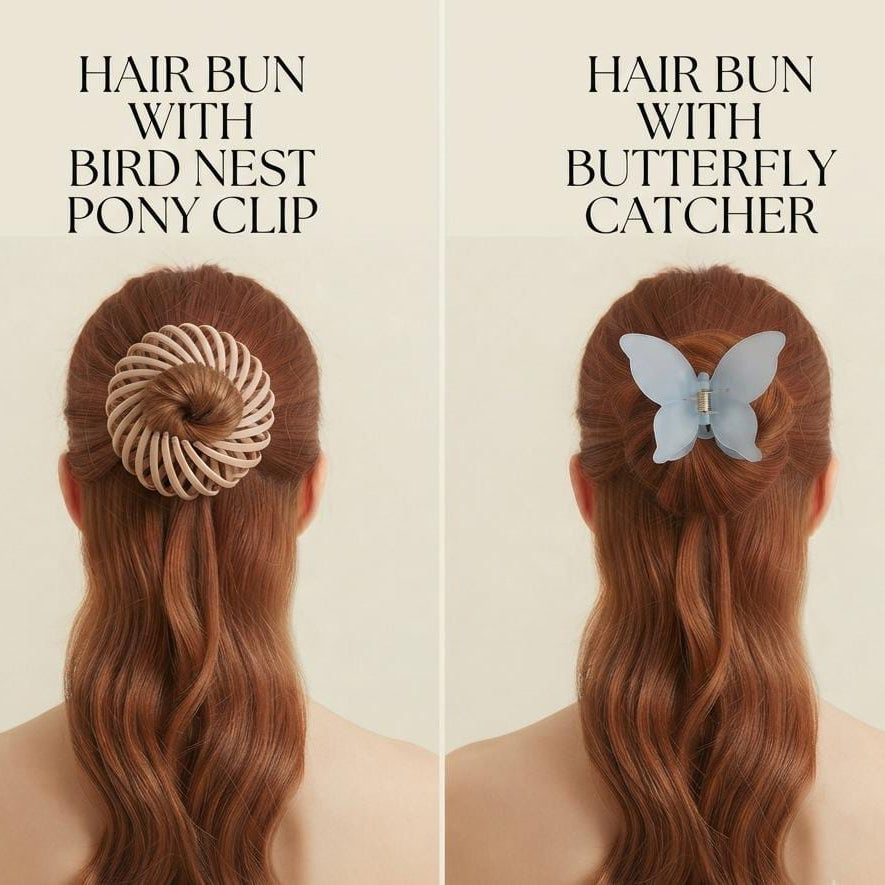 Butterfly Hair Catcher with Bird's Nest (Pack of 3)