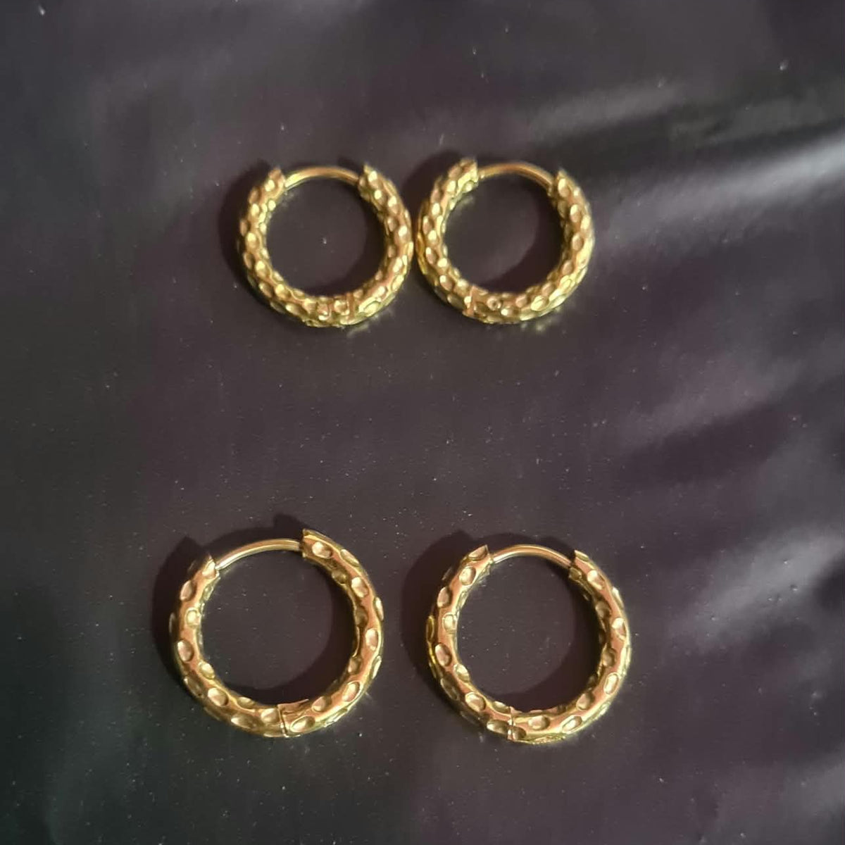 Textured Titanium Hoops (Pack of 4)