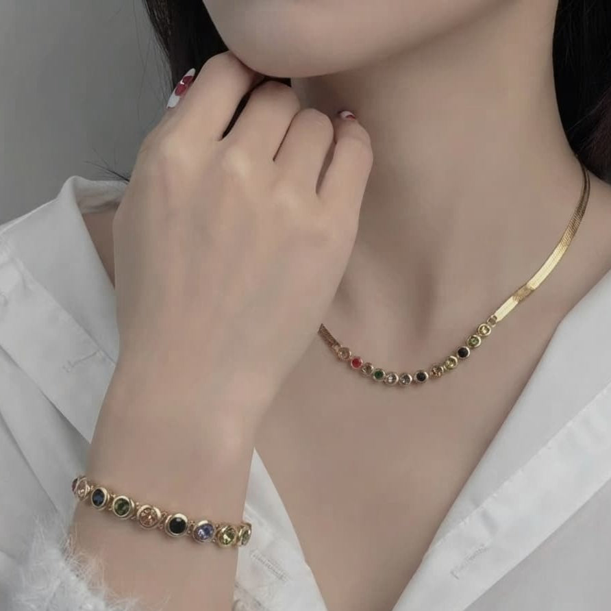 Premium Multicolor Neck and Hand Chain