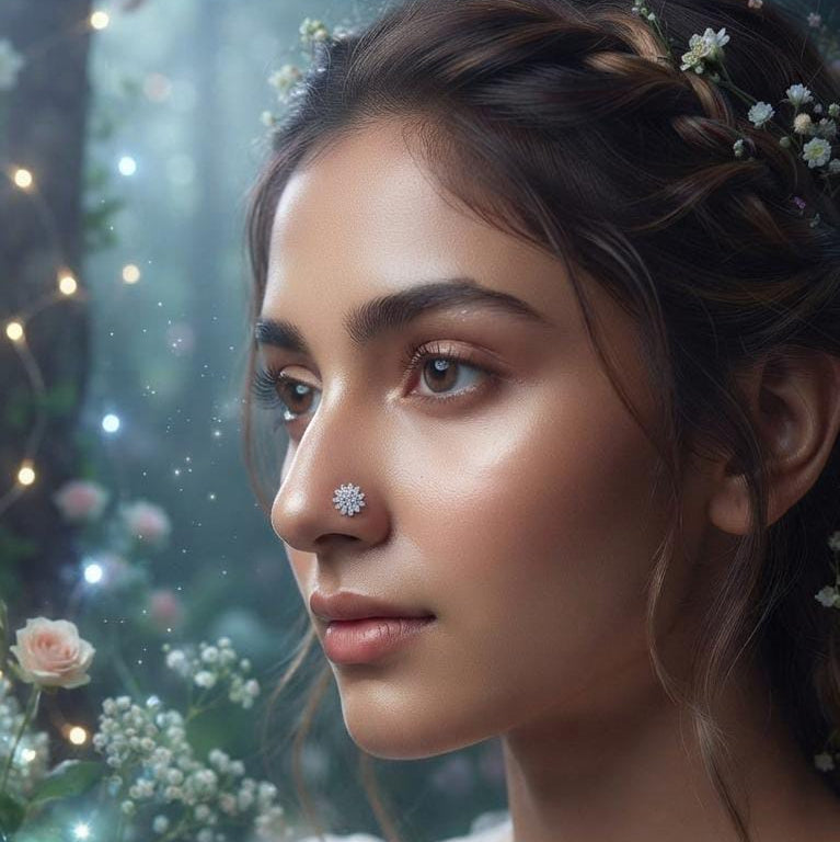 Gorgeous Nose Pin (1 Piece-For Pierced Nose)