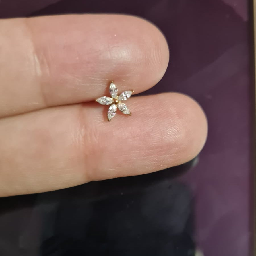 Nose Pin (Single Piece, for pierced nose)
