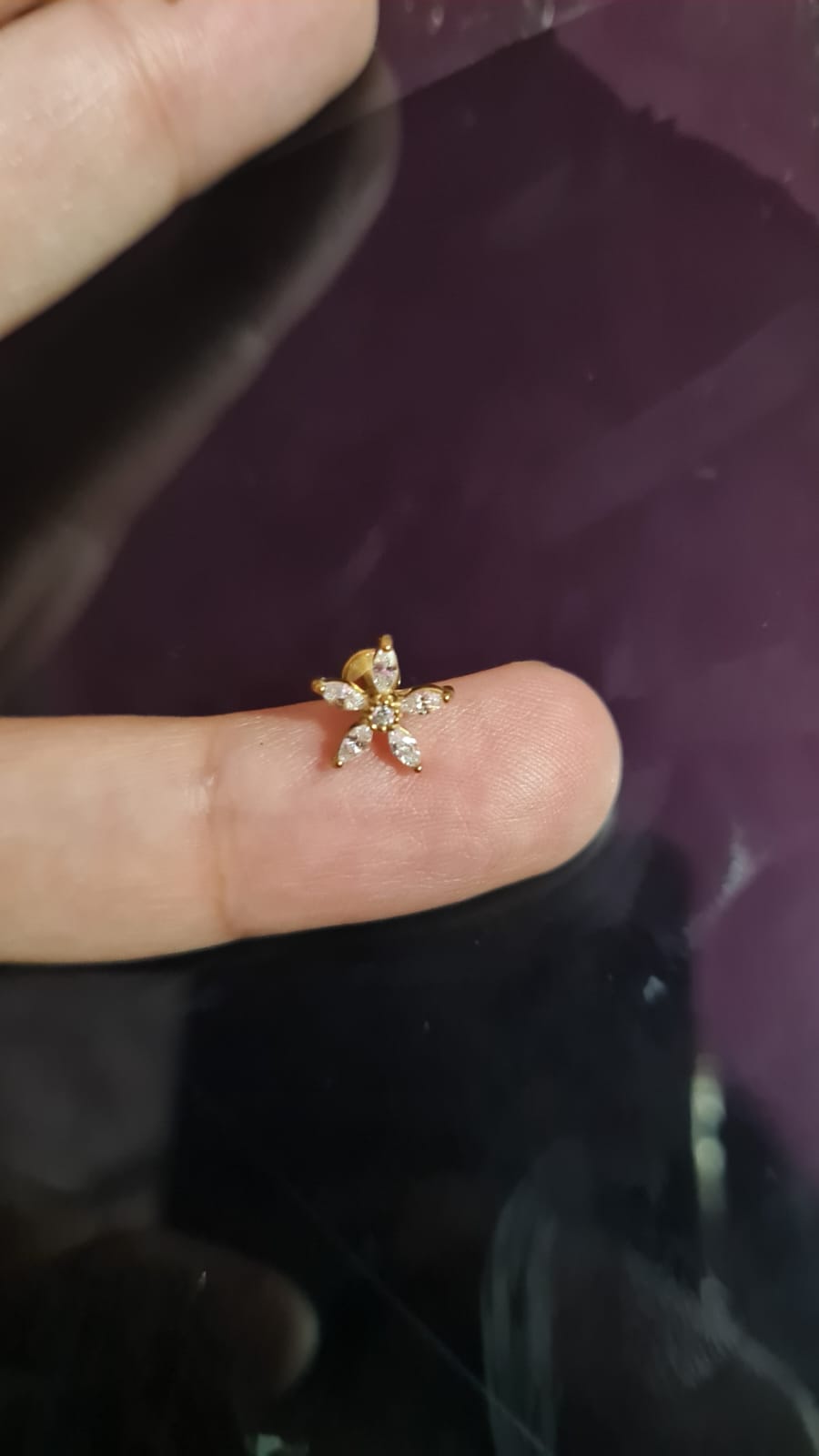 Nose Pin (Single Piece, for pierced nose)
