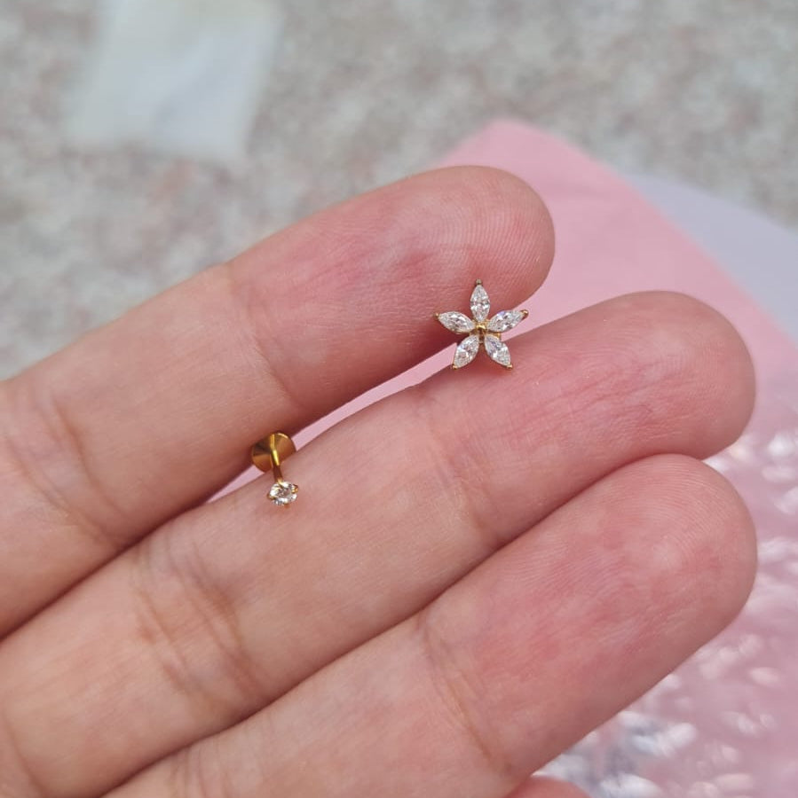 Nose Pin (Single Piece, for pierced nose)