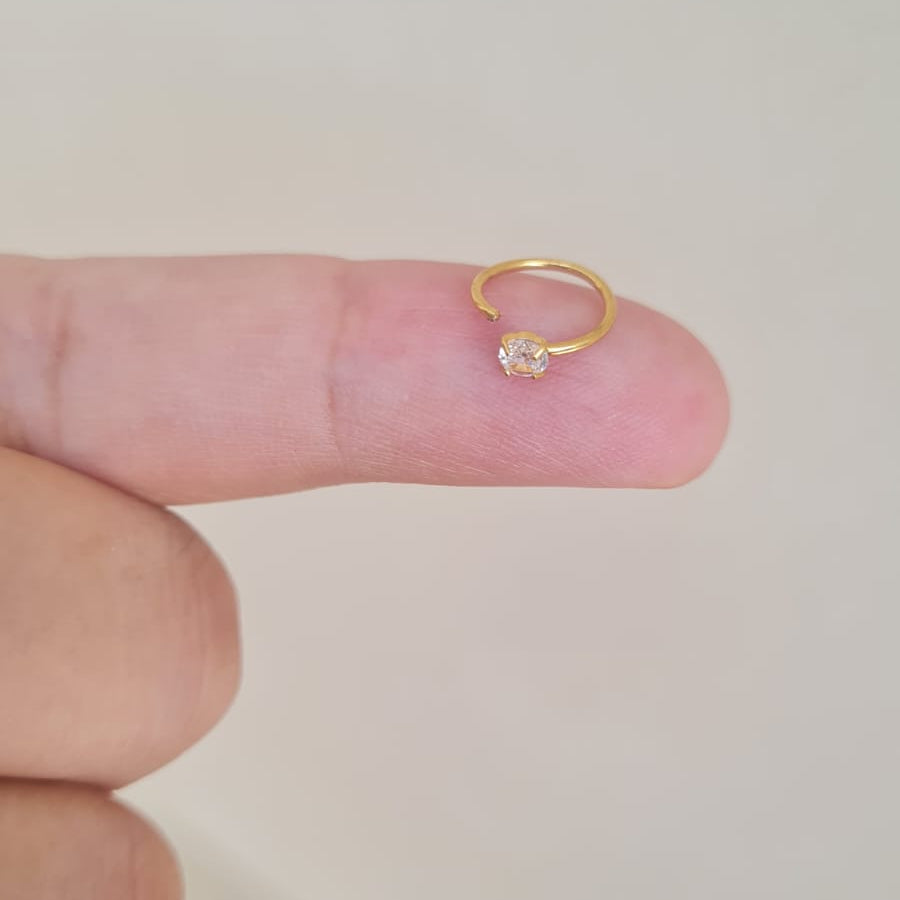 Round Open Nose Ring- (For Pierced Nose Only)