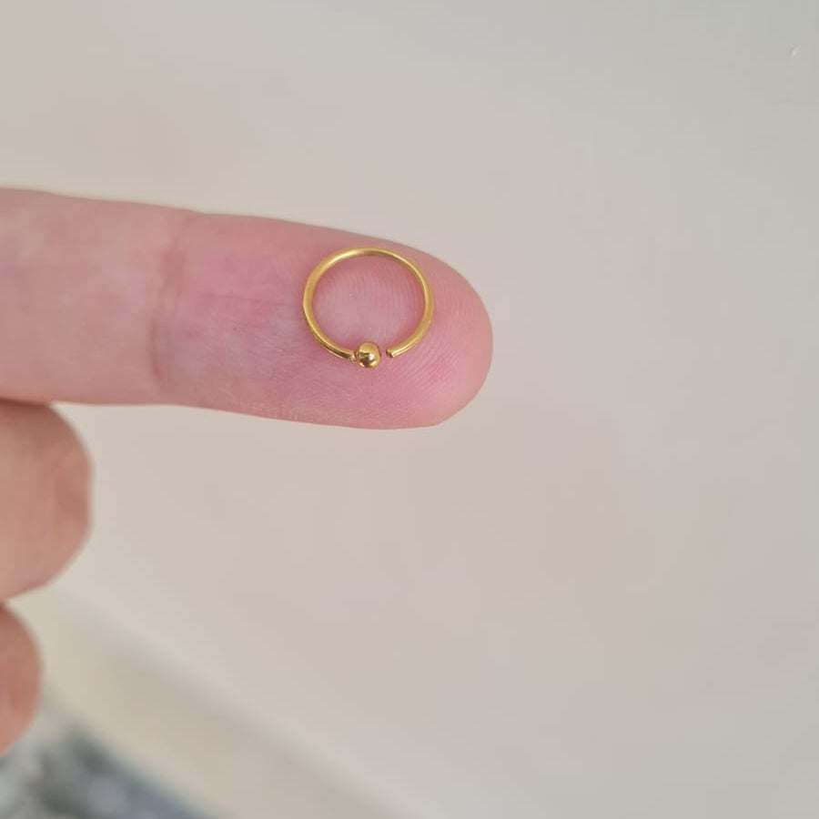 Round Open Nose Ring- (For Pierced Nose Only)