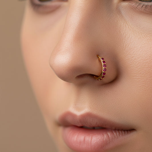 Nose Ring Zircons (Single Piece for pierced nose)