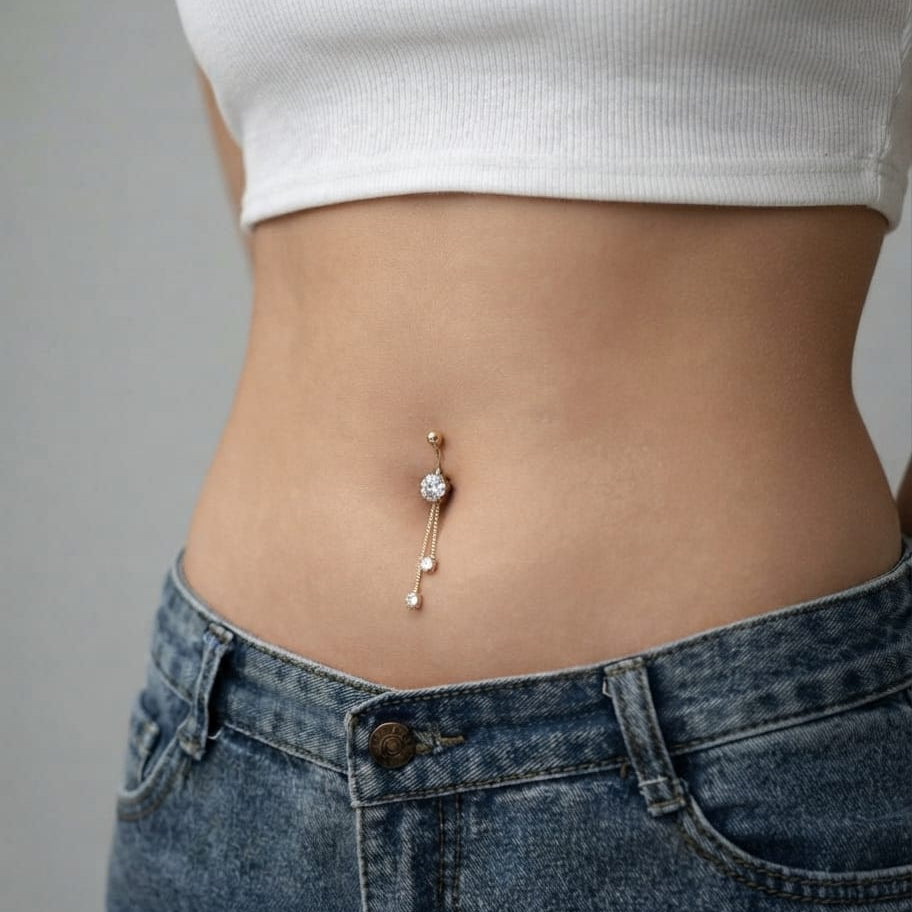 Belly Button Ring (For Pierced Navel-1 Pc)