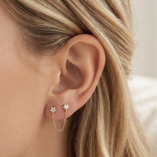Premium Double Ear Studs (Pair)