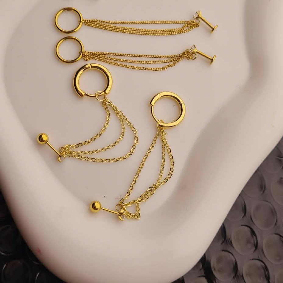 Premium Double Ear Hoops (Pair)
