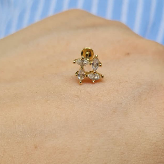 Nose Pin (Single Piece, for pierced nose)