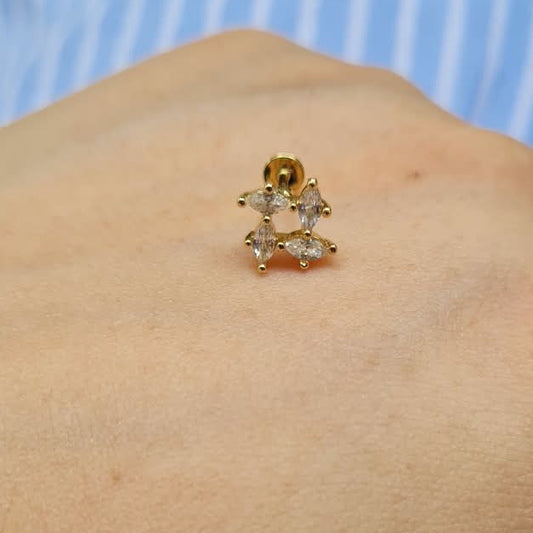 Nose Pin (Single Piece, for pierced nose)
