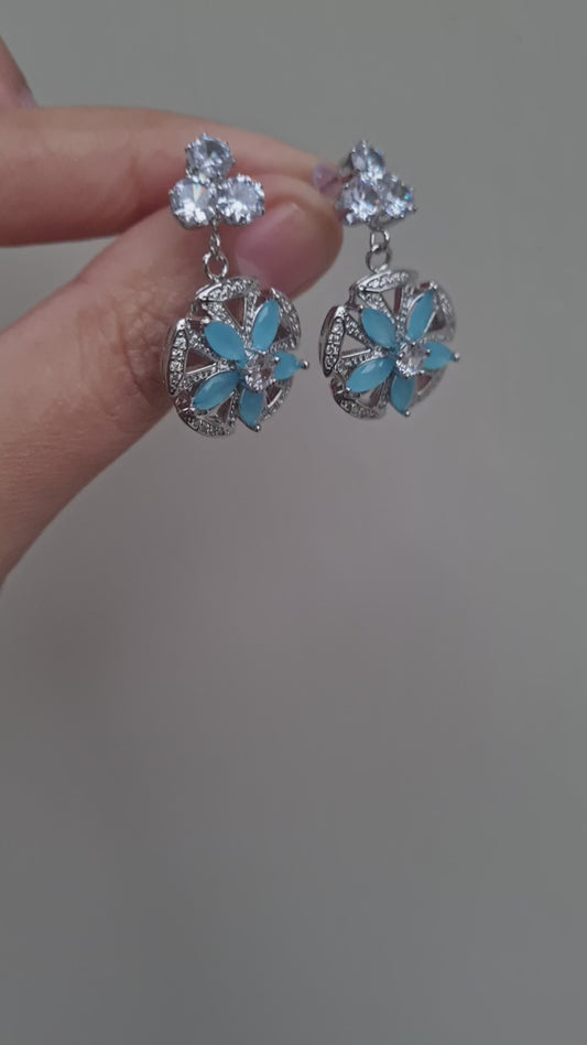 Sky and Silver Earrings