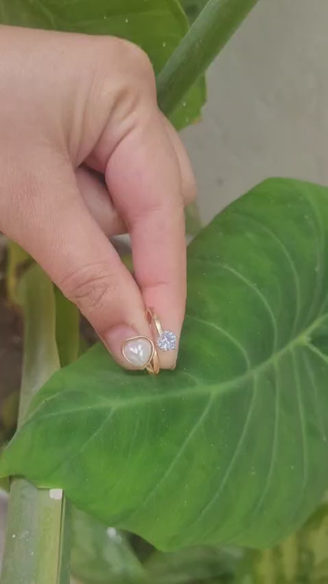 Pearl Heart Ring