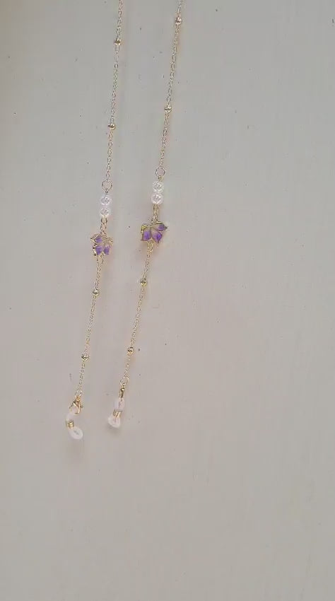 Purple Flower Glasses Chain (1 Piece)
