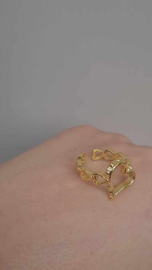 Golden Heart Ring