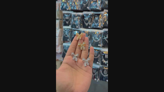 Zircon Bow Earrings