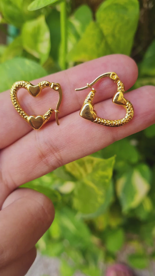 Heart Hoops (Stainless Steel)